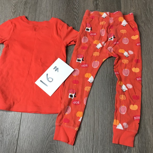 Old Navy Boo Crew Pajama Set Halloween Short Sleeve Sleepwear Cotton 3T - Picture 4 of 4